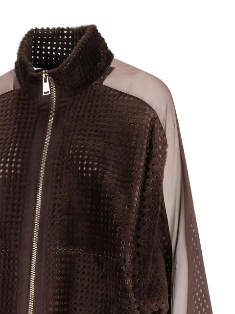 FENDI perforated jacket - Brown