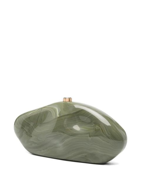 Cult Gaia marble-effect clutch bag - Green