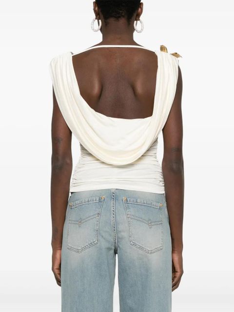 Blumarine sleeveless satin top - Neutrals