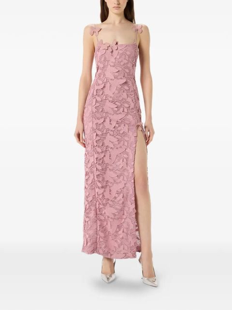 Blumarine butterfly-appliqué maxi dress - Pink