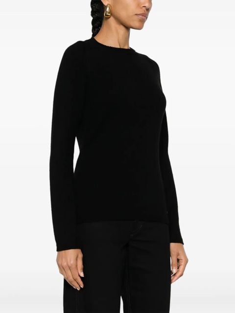TOM FORD logo-plaque cashmere jumper - Black