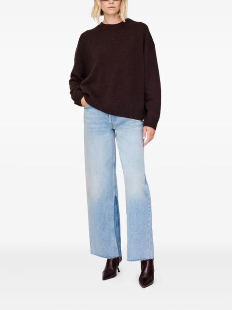 ANINE BING crew-neck sweater - BWN34 DARK BROWN