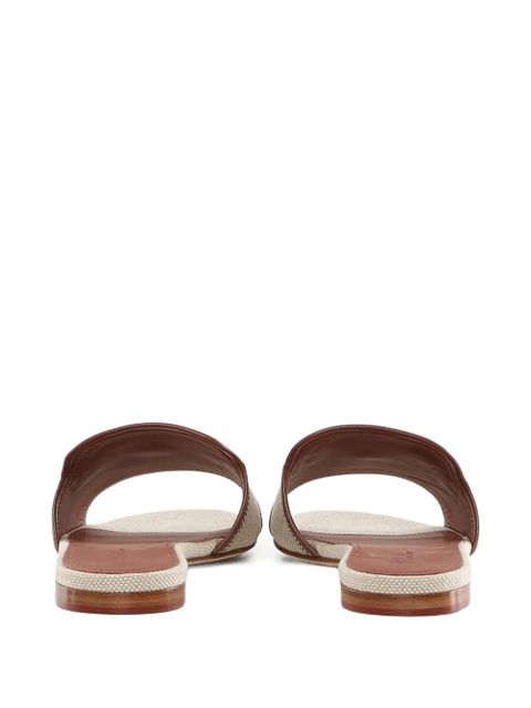 Loro Piana charm-detail flat sandals - Neutrals