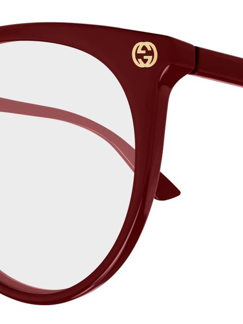 Gucci Eyewear gg0093o round frame glasses - Red