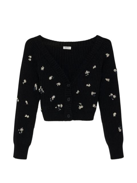 Simkhai floral-embellished cardigan - Black - zdjęcie produktu nr 1