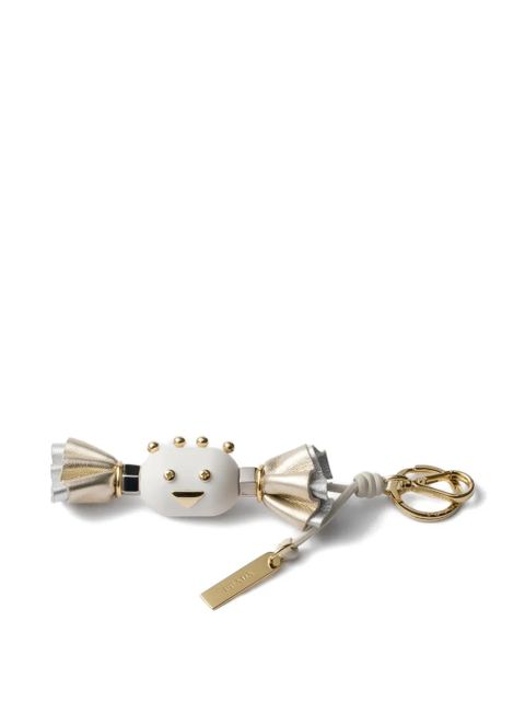 Prada Candy leather keyring - White - zdjęcie produktu nr 1