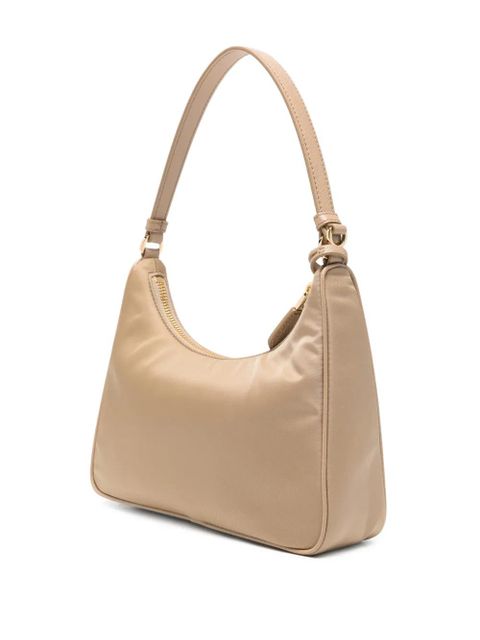 Prada zip shoulder bag - Neutrals