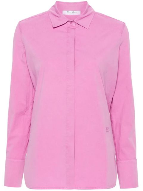 Max Mara logo-embroidered shirt - Pink - zdjęcie produktu nr 1