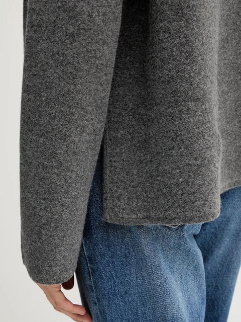 Marc O'Polo sweter z dodatkiem wełny damski kolor szary lekki 510609860487