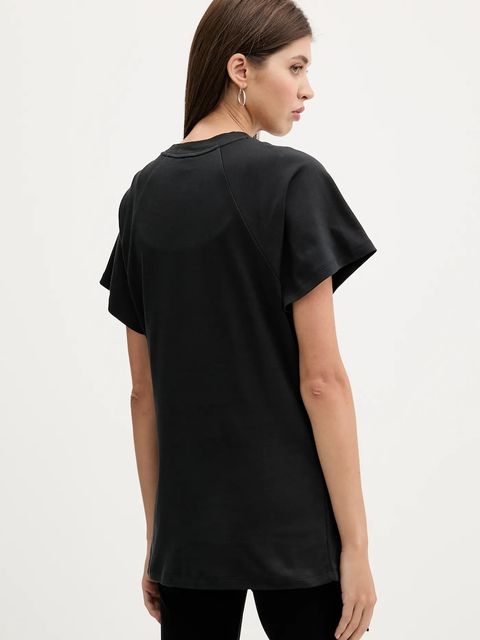 HUGO t-shirt bawełniany damski kolor czarny 50542762