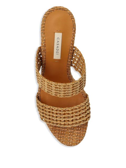 Casadei 120mm woven-platform sandals - Neutrals