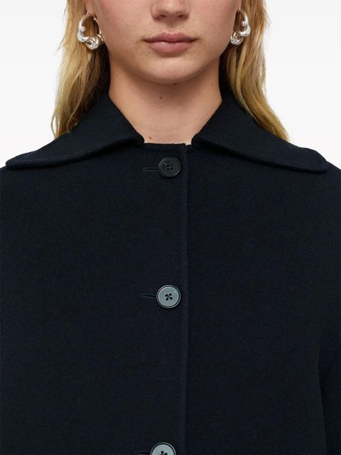 Jil Sander single-breasted cashmere coat - Blue