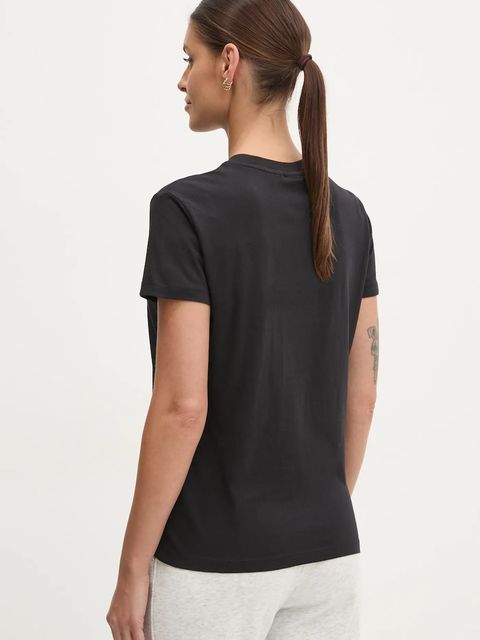 Napapijri t-shirt bawełniany S-Box damski kolor czarny NP0A4IP10411