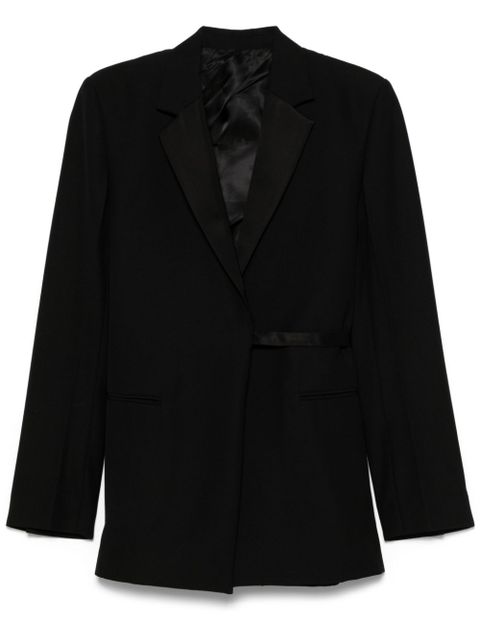 TOTEME satin-lapels wrap blazer - Black - zdjęcie produktu nr 1