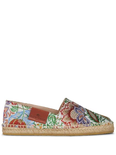 ETRO logo-appliqué floral-embroidery espadrilles - Green - zdjęcie produktu nr 1