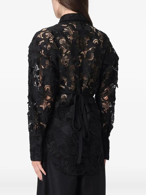 Blumarine macrame-lace shirt - Black