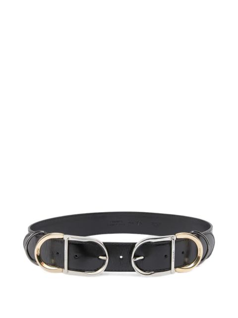 PINKO oval-buckle lambskin belt - Black - zdjęcie produktu nr 1