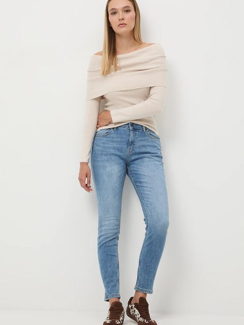 Medicine jeansy damskie kolor niebieski