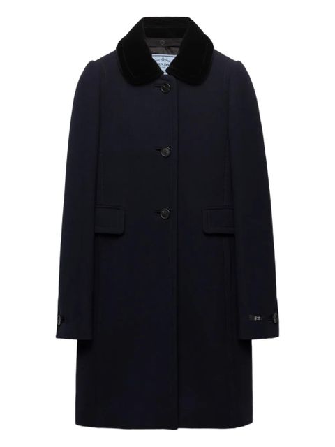 Prada detachable collar single-breasted coat - Blue - zdjęcie produktu nr 1
