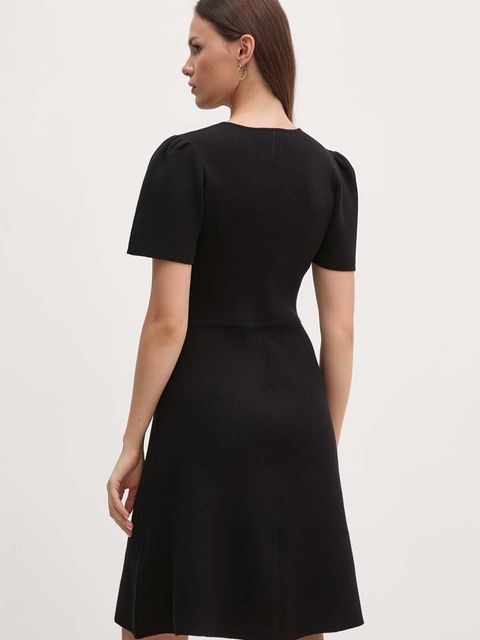 Dkny sukienka kolor czarny mini rozkloszowana DD4EN992