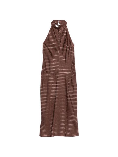 Posse Phoebe polka-dot pattern midi dress - Brown - zdjęcie produktu nr 1