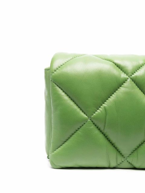 STAND STUDIO quilted flap tote bag - Green