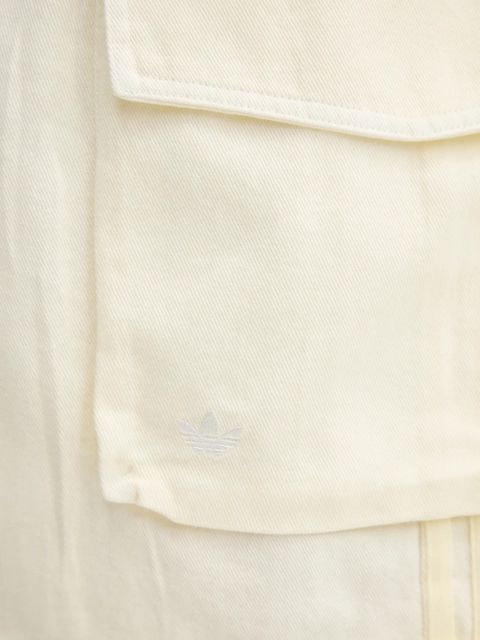 adidas Originals szorty bawełniane Cargo Jorts damskie kolor beżowy gładkie high waist JD0138