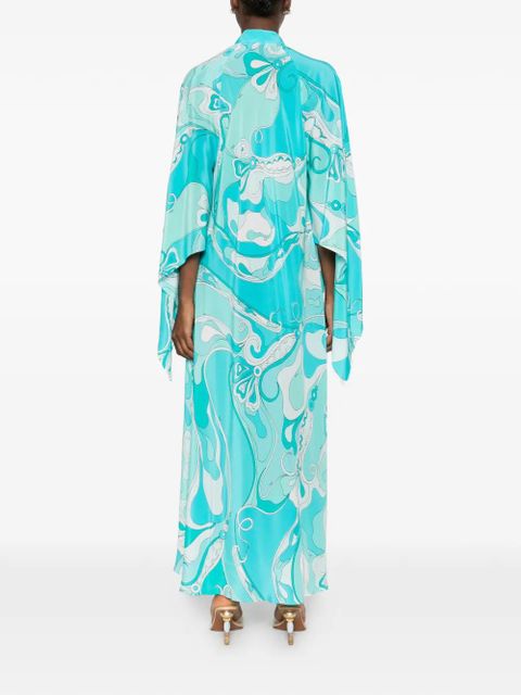 PUCCI floral-print kaftan - Blue