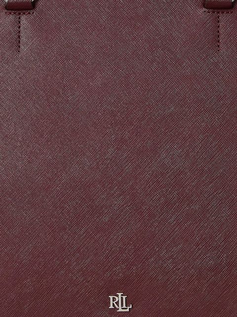 Lauren Ralph Lauren torebka skórzana kolor bordowy 431898556