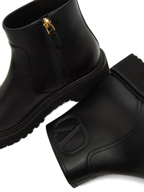 Valentino Garavani Fill Me calfskin ankle boots 35 mm - Black