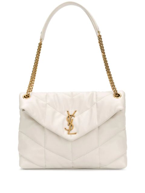 Saint Laurent medium Loulou Puffer shoulder bag - White - zdjęcie produktu nr 1