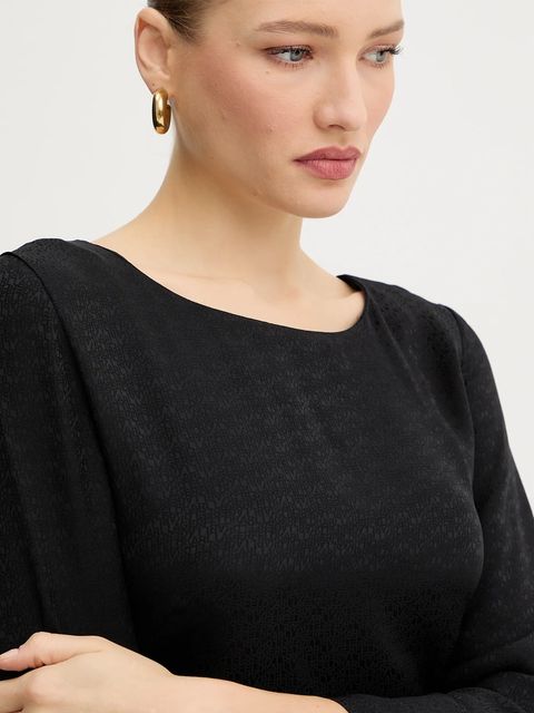 Karl Lagerfeld sukienka kolor czarny maxi rozkloszowana A4W13037