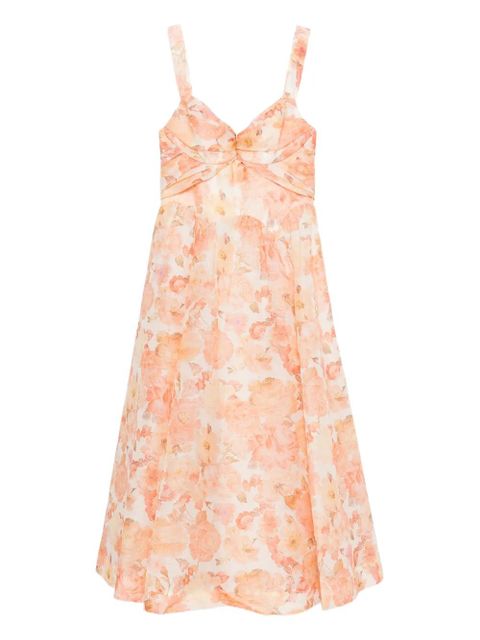 ZIMMERMANN Rebellion floral midi dress - Orange - zdjęcie produktu nr 1