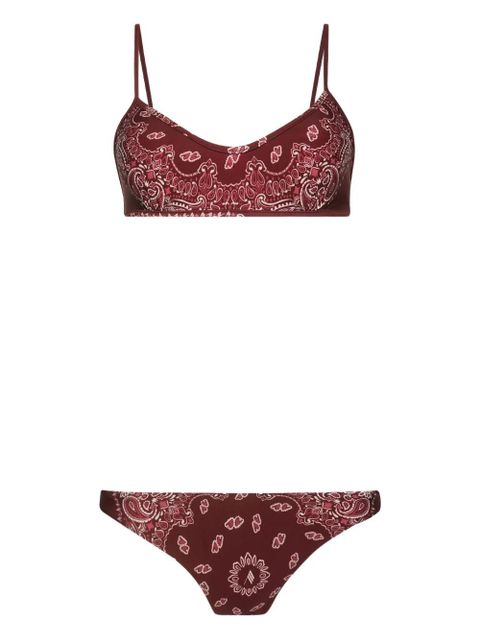 The Attico paisley-print bikini set - Red - zdjęcie produktu nr 1
