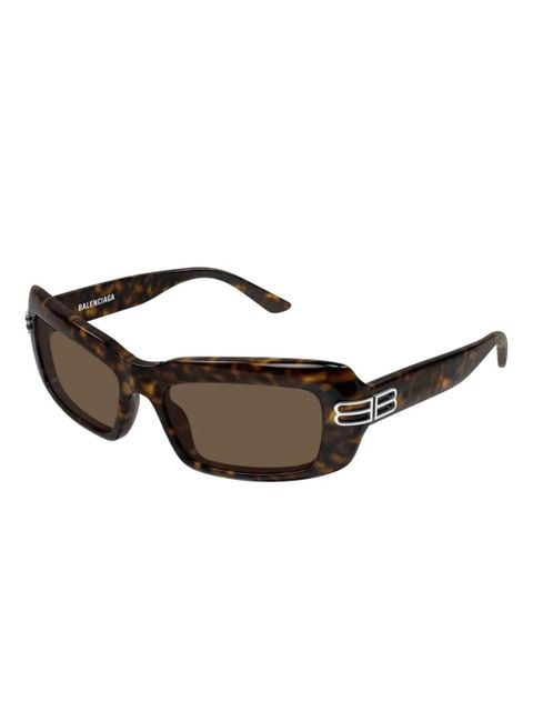 Balenciaga Eyewear BB havana rectangle sunglasses - Brown - zdjęcie produktu nr 2