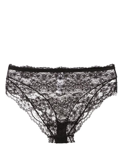 Dolce & Gabbana floral-lace high-waisted briefs - Black