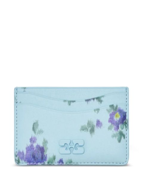 GANNI floral print cardholder - Blue - zdjęcie produktu nr 1