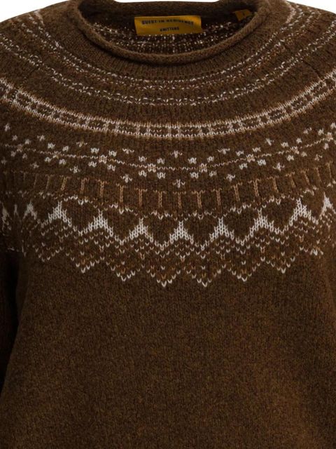 Guest In Residence fair-isle sweater - Brown