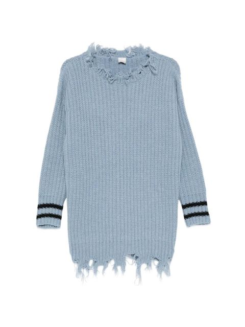 PINKO frayed striped sweat - Blue - zdjęcie produktu nr 1