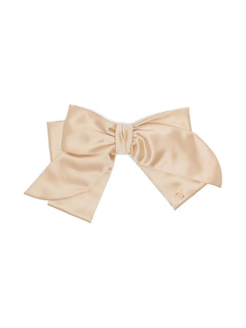 Valentino Garavani logo-detail brooch - Neutrals - zdjęcie produktu nr 1