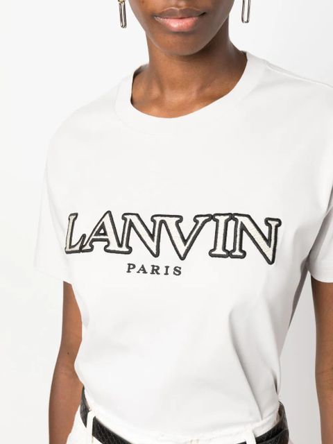 Lanvin embroidered logo T-shirt - Grey