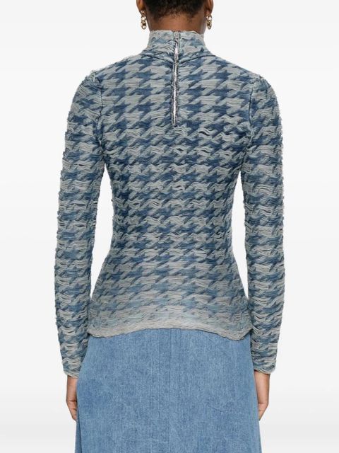 Diesel turtleneck wave-pattern sweater - Blue - zdjęcie produktu nr 2