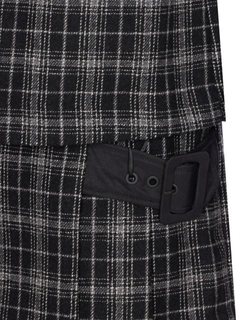 PINKO check-pattern belted mini dress - Black