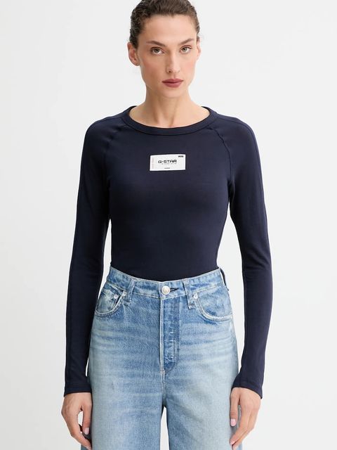 G-Star longsleeve bawełniany kolor granatowy D27740.D961 - zdjęcie produktu nr 1