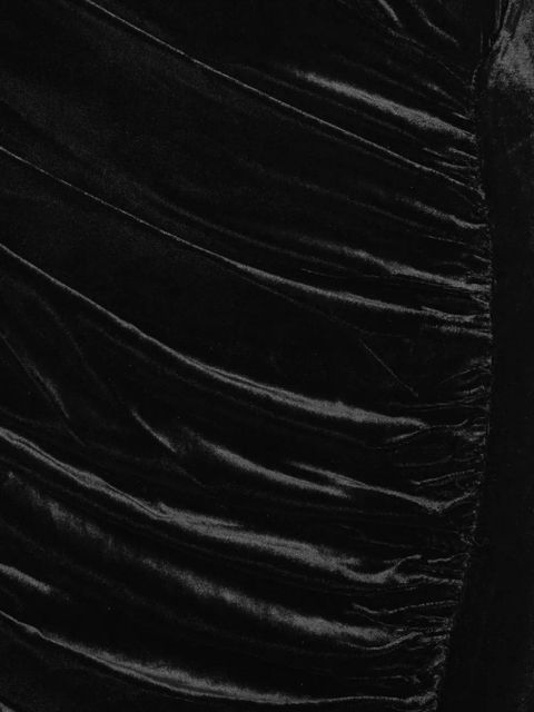 ROTATE BIRGER CHRISTENSEN velvet-ruched midi dress - Black