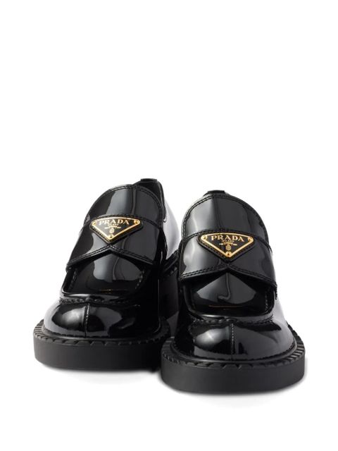 Prada patent-finish leather loafers - Black