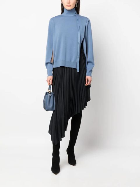 FENDI logo-detail wool sweater - Blue - zdjęcie produktu nr 2