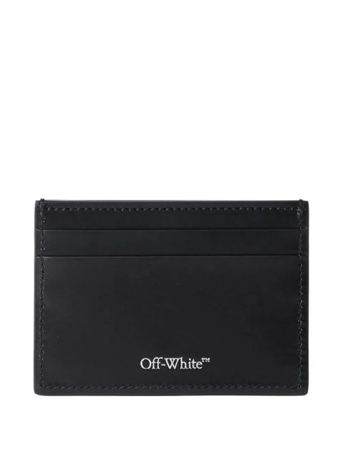 Off-White Diagonal leather card holder - Black - zdjęcie produktu nr 2