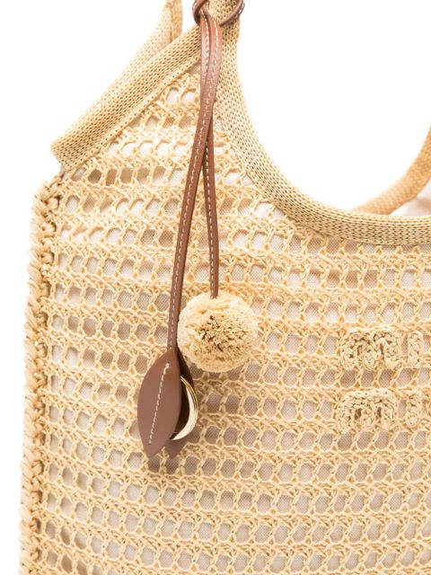 Miu Miu logo-detail tote bag - Neutrals