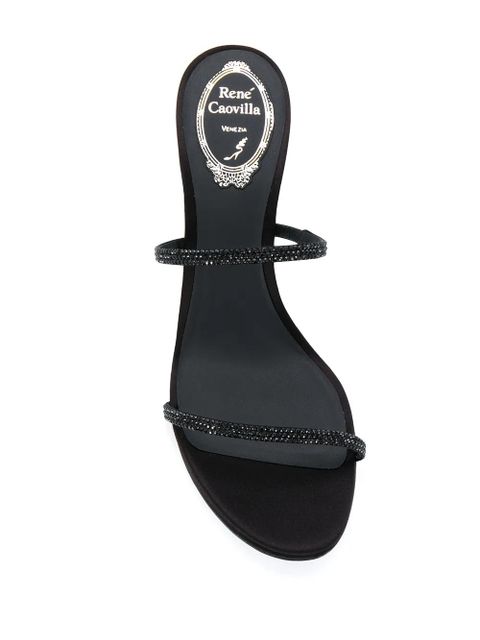 René Caovilla two-strap sandals - Black